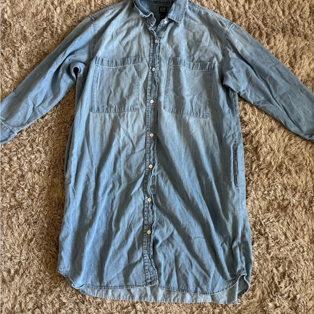 Blue Denim Shirt Dress